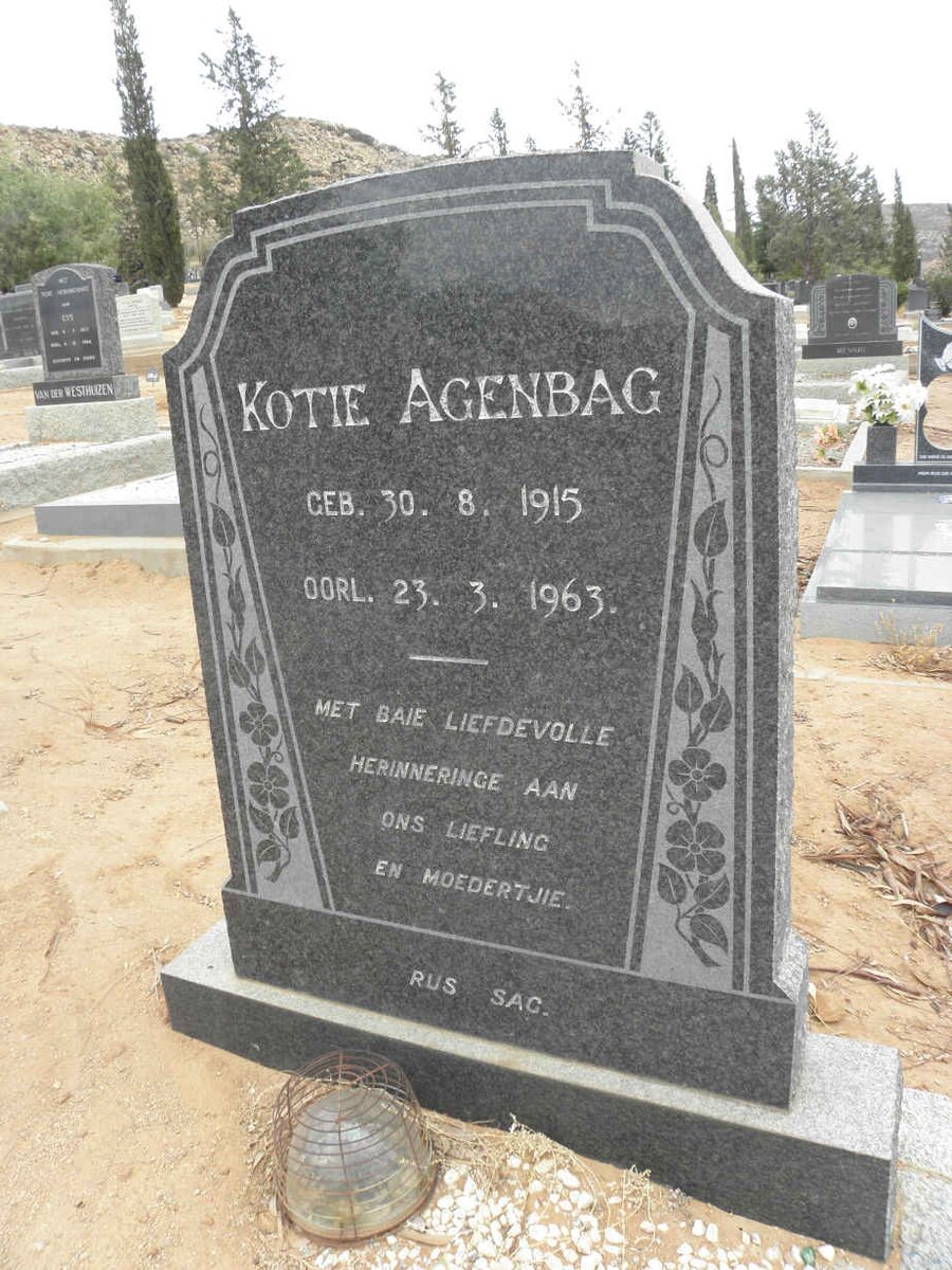 AGENBAG Kotie 1915-1963