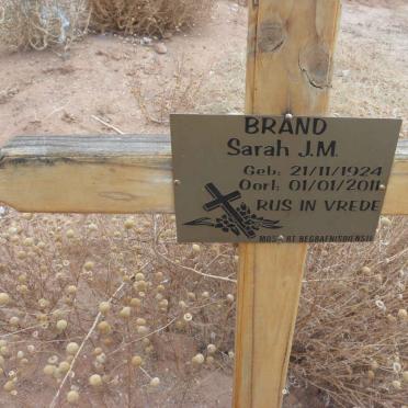 BRAND Sarah J.M. 1924-2011