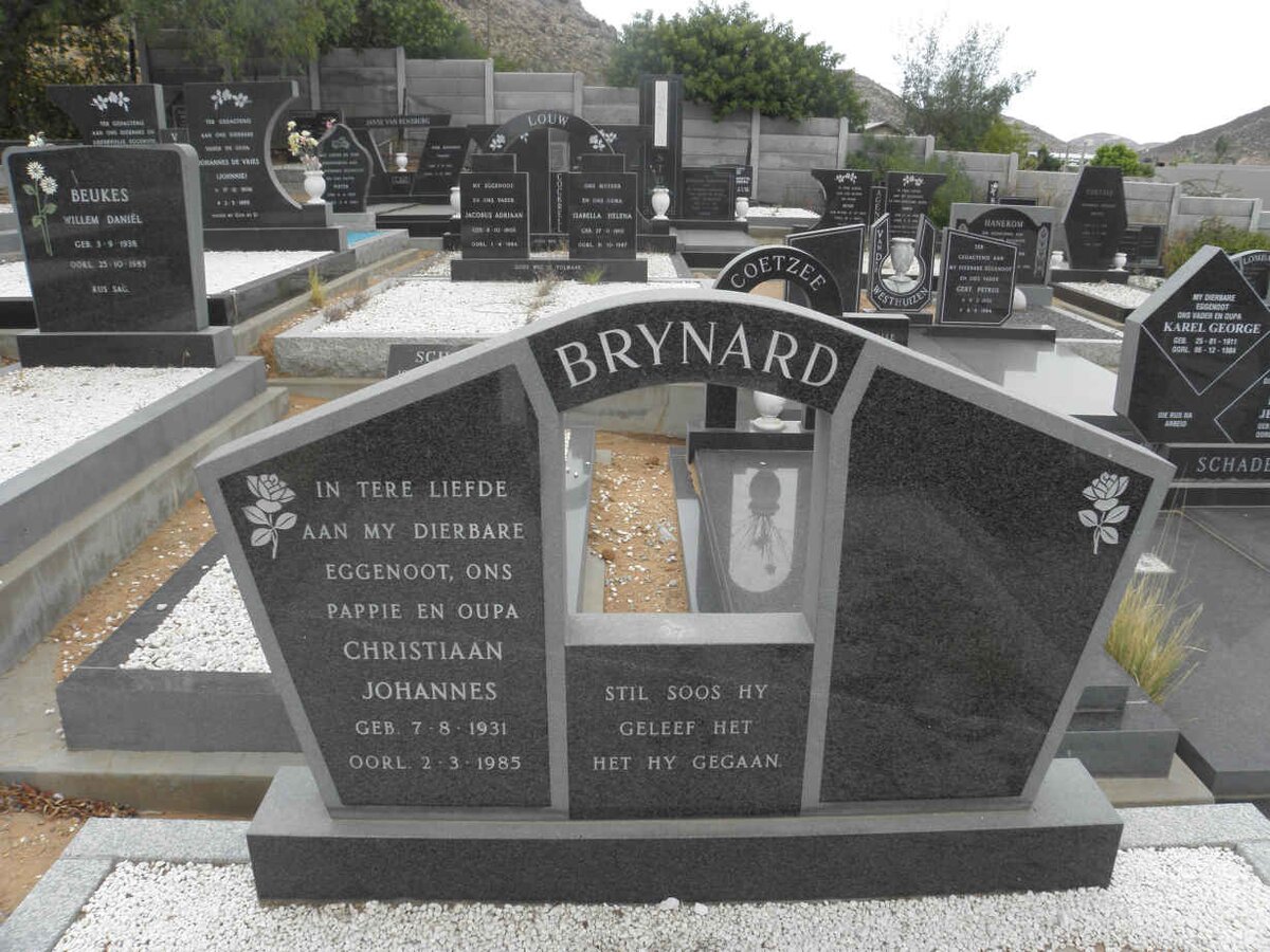 BRYNARD Christiaan Johannes 1931-1985