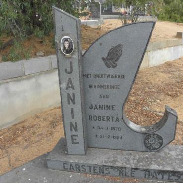 CARSTENS Janine Roberta nee HAYES 1970-1994