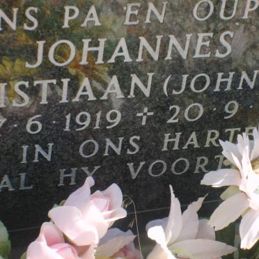 COETZEE Johannes Christiaan 1919-1994