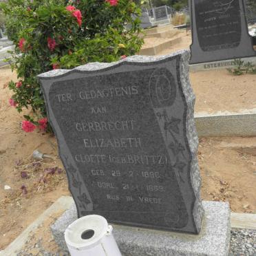 CLOETE Gerbrecht Elizabeth nee BRITZ 1896-1969