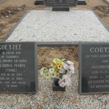 COETZEE Jacobus J.P. 1912-1996 &amp; Glodina Maria 1922-1994
