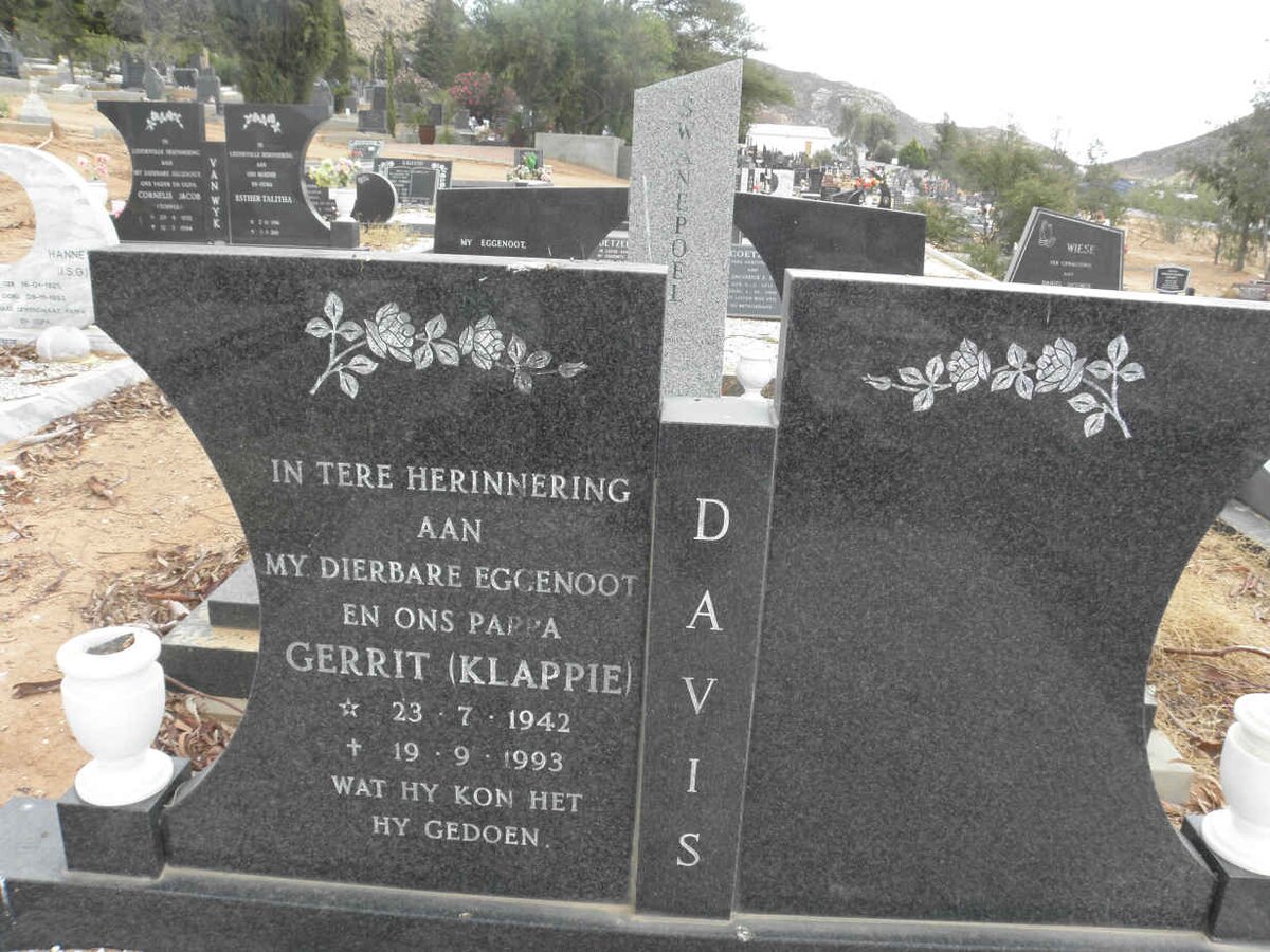 DAVIS Gerrit 1942-1993