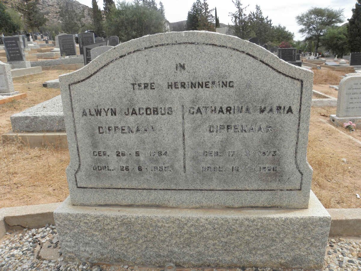 DIPPENAAR Alwyn Jacobus 1864-1958 &amp; Catharina Maria 1873-1966