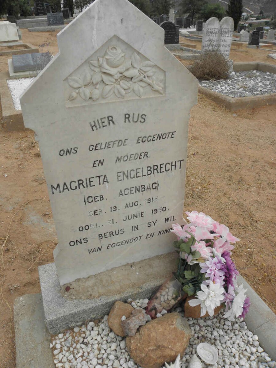 ENGELBRECHT Magrieta nee AGENBAG 1916-1950