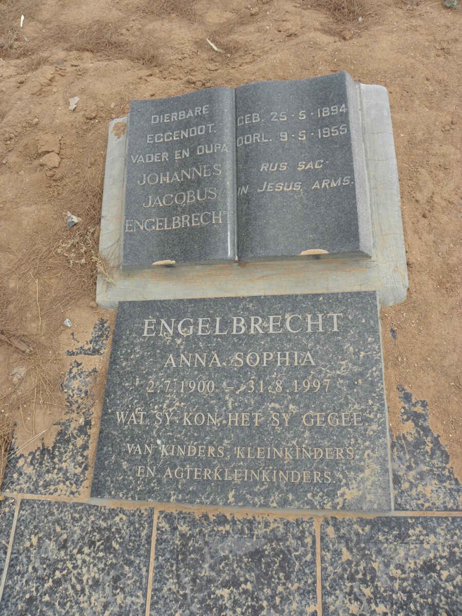 ENGELBRECHT Johannes Jacobus 1894-1955 &amp; Anna Sophia 1900-1997