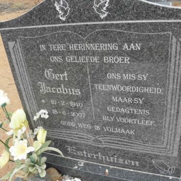 ESTERHUIZEN Gert Jacobus 1940-2007