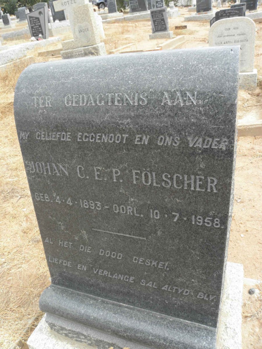 FOLSCHER Johan C.E.P. 1893-1958