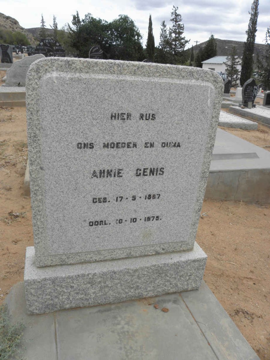 GENIS Annie 1887-1975