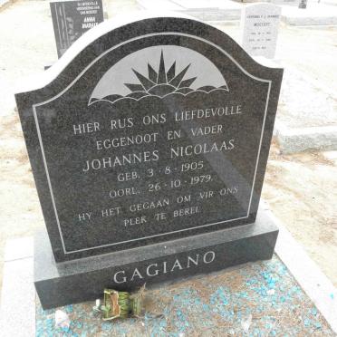 GAGIANO Johannes Nicolaas 1905-1979