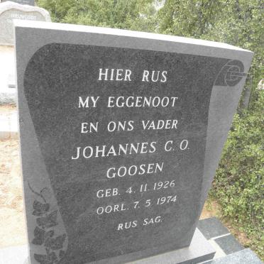 GOOSEN Johannes C.O. 1926-1974