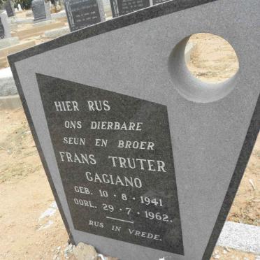 GAGIANO Frans Truter 1941-1962