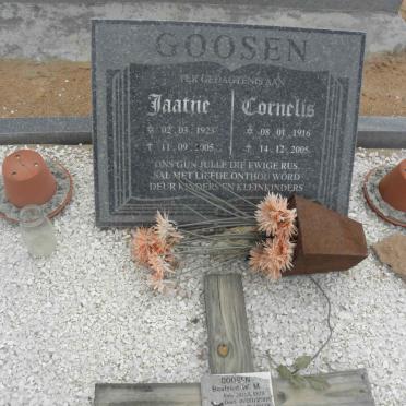 GOOSEN Cornelis 1916-2005 &amp; Taatjie 1925-2005