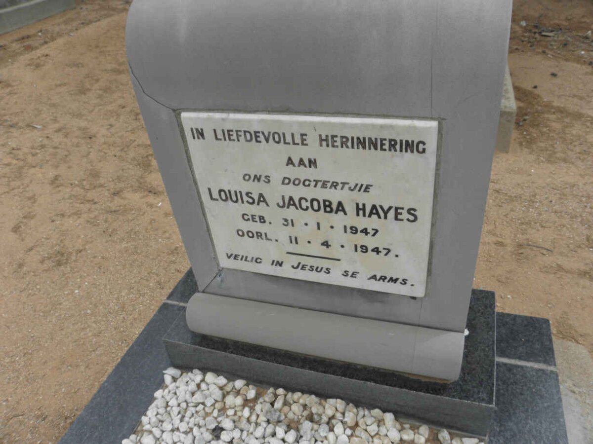 HAYES Louisa Jacoba 1947-1947