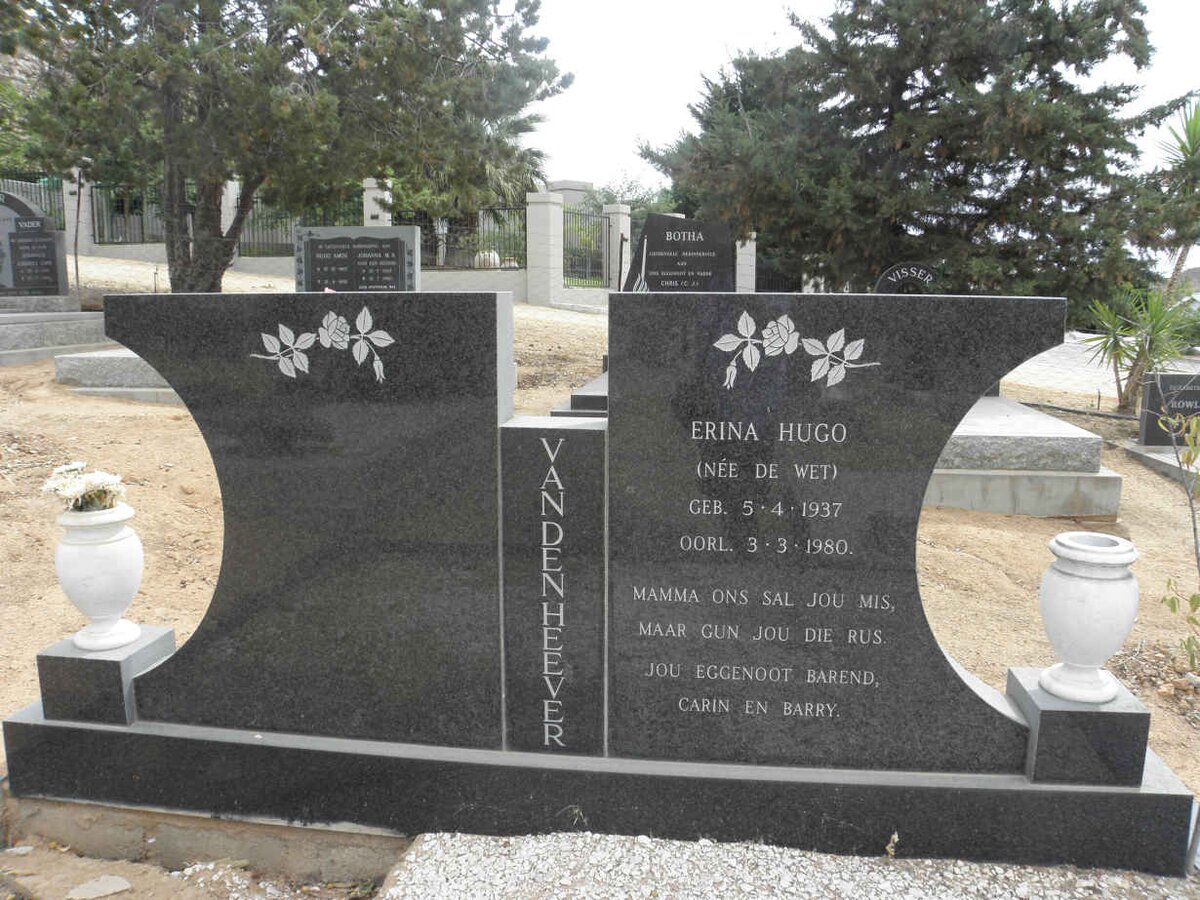 HEEVER Erina Hugo ,van den nee DE WET 1937-1980