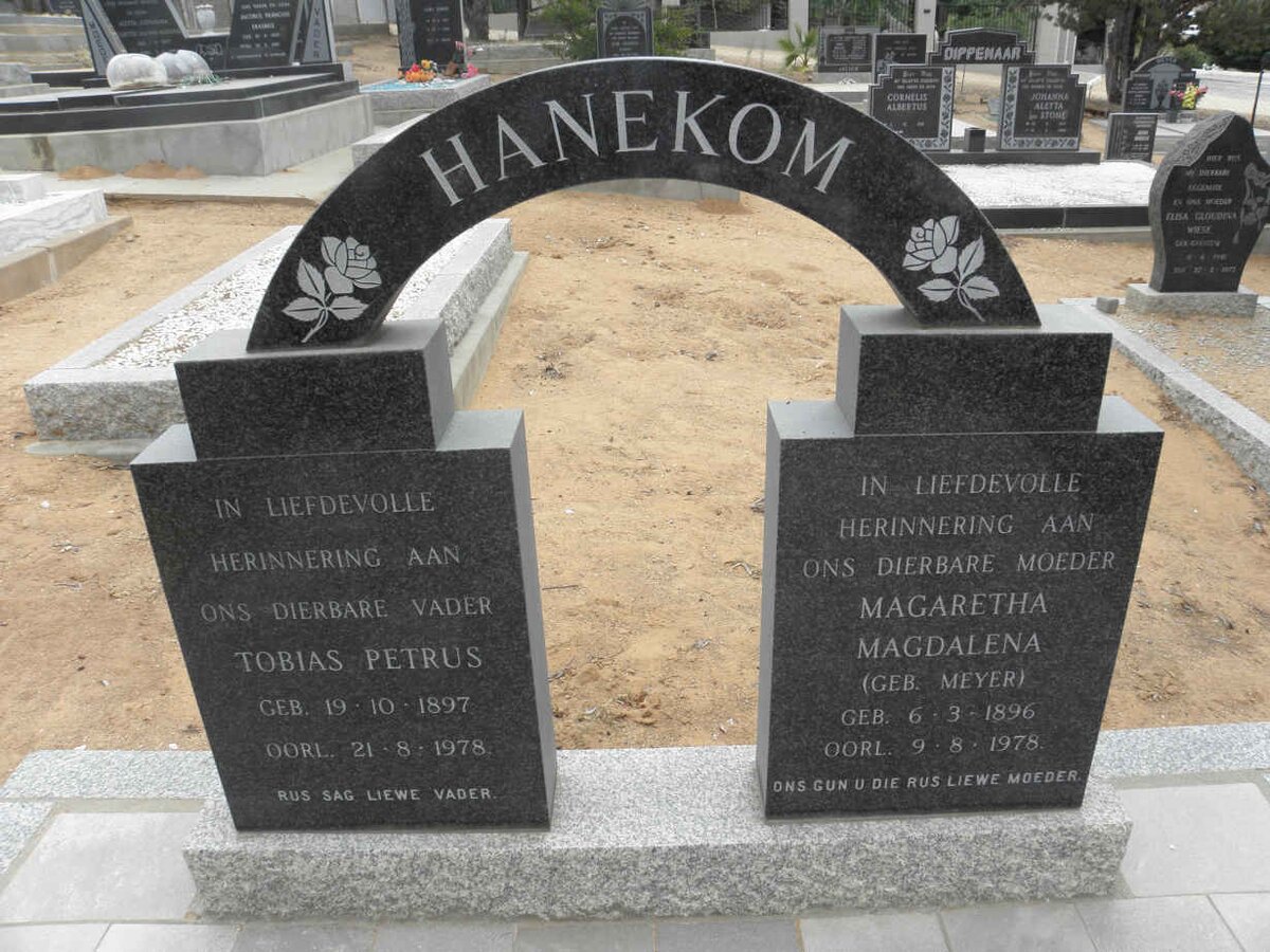 HANEKOM Tobias Petrus 1897-1978 &amp; Magaretha Magdalena MEYER 1896-1978