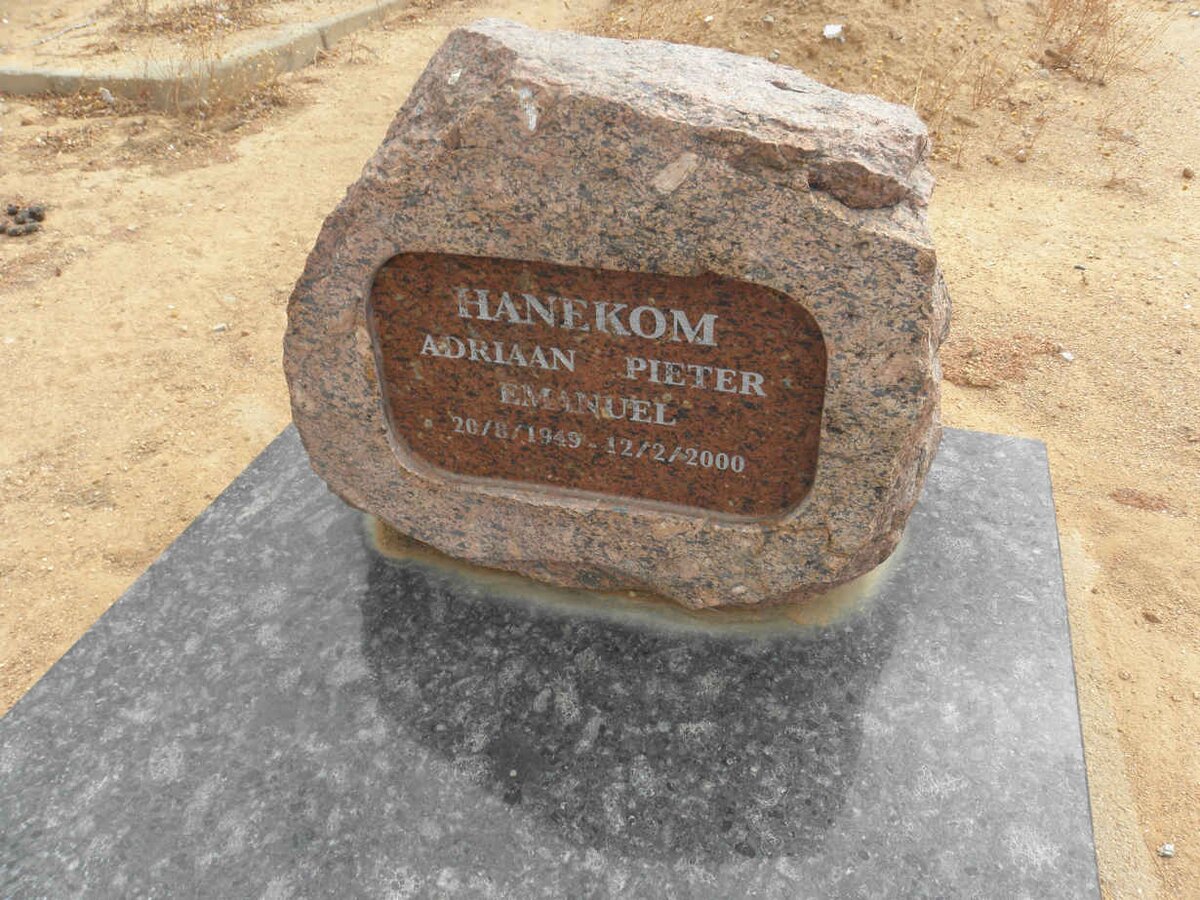 HANEKOM Adriaan Peter Emanuel 1949-2000