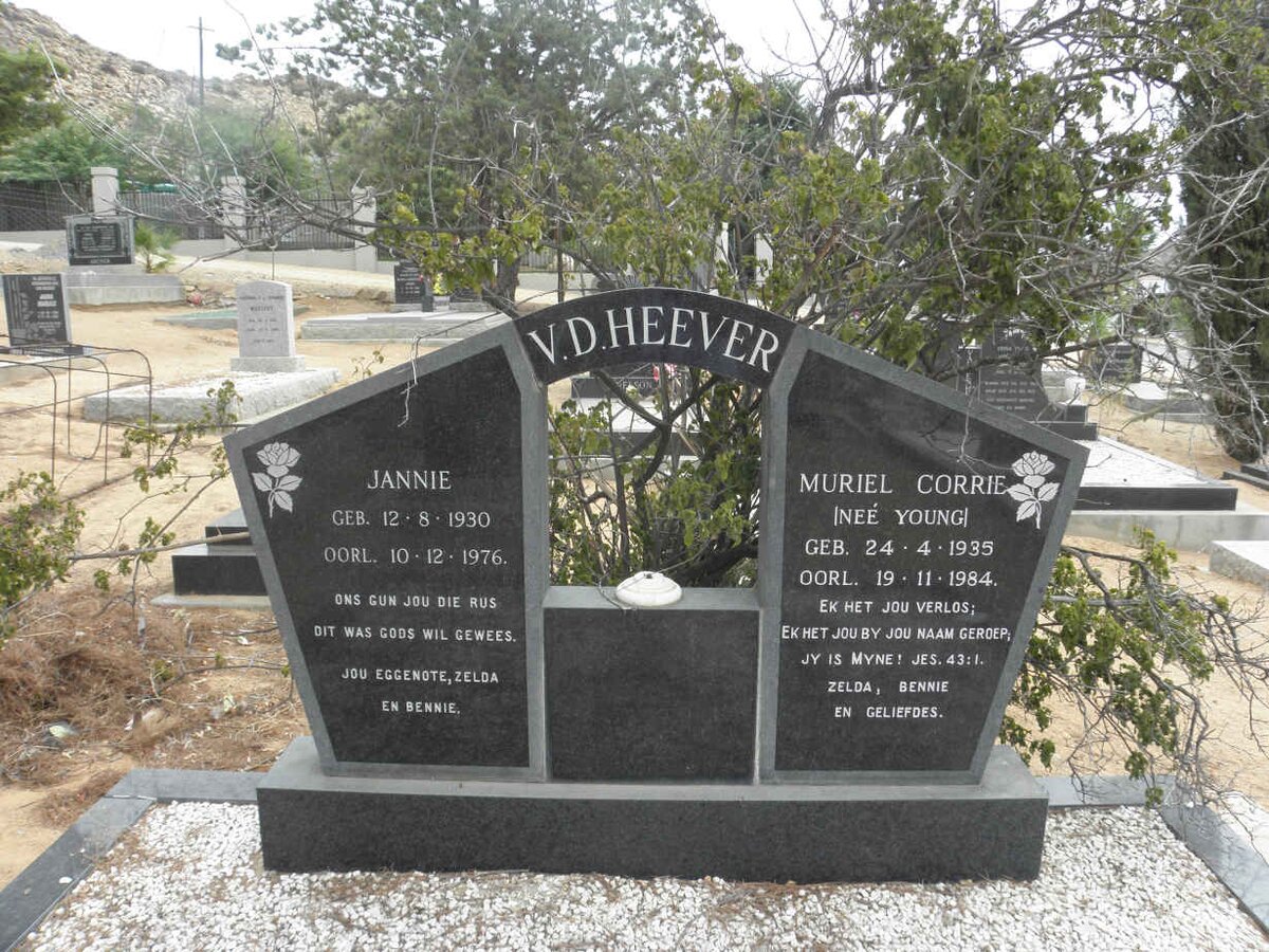 HEEVER Jannie, v.d. 1930-1976 &amp; Muriel Corrie YOUNG 1935-1984