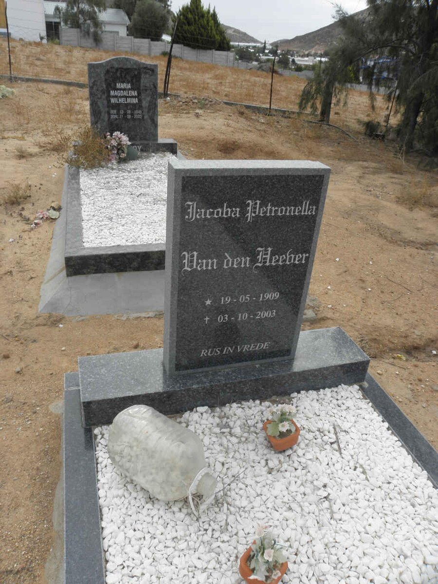 HEEVER Jacoba Petronella, van den 1909-2003