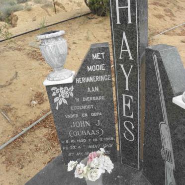HAYES John J. 1930-1989
