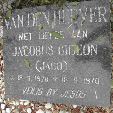 HEEVER Jacobus Gideon, van den 1970-1970