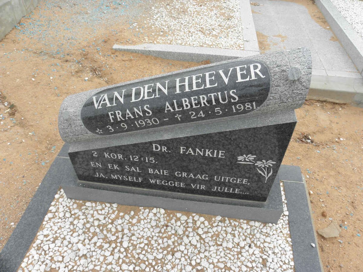 HEEVER Frans Albertus, van den 1930-1981