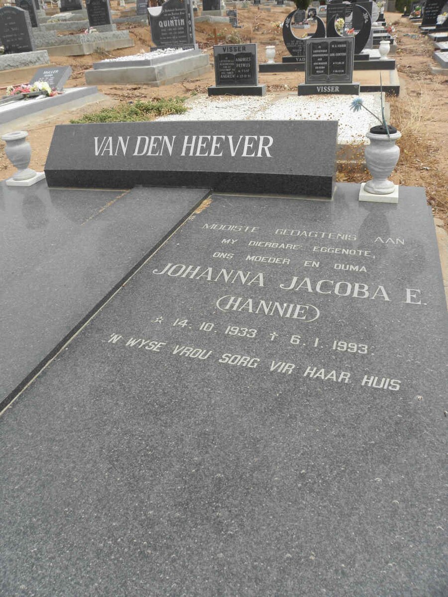 HEEVER Johanna Jacoba E., van den 1933-1993