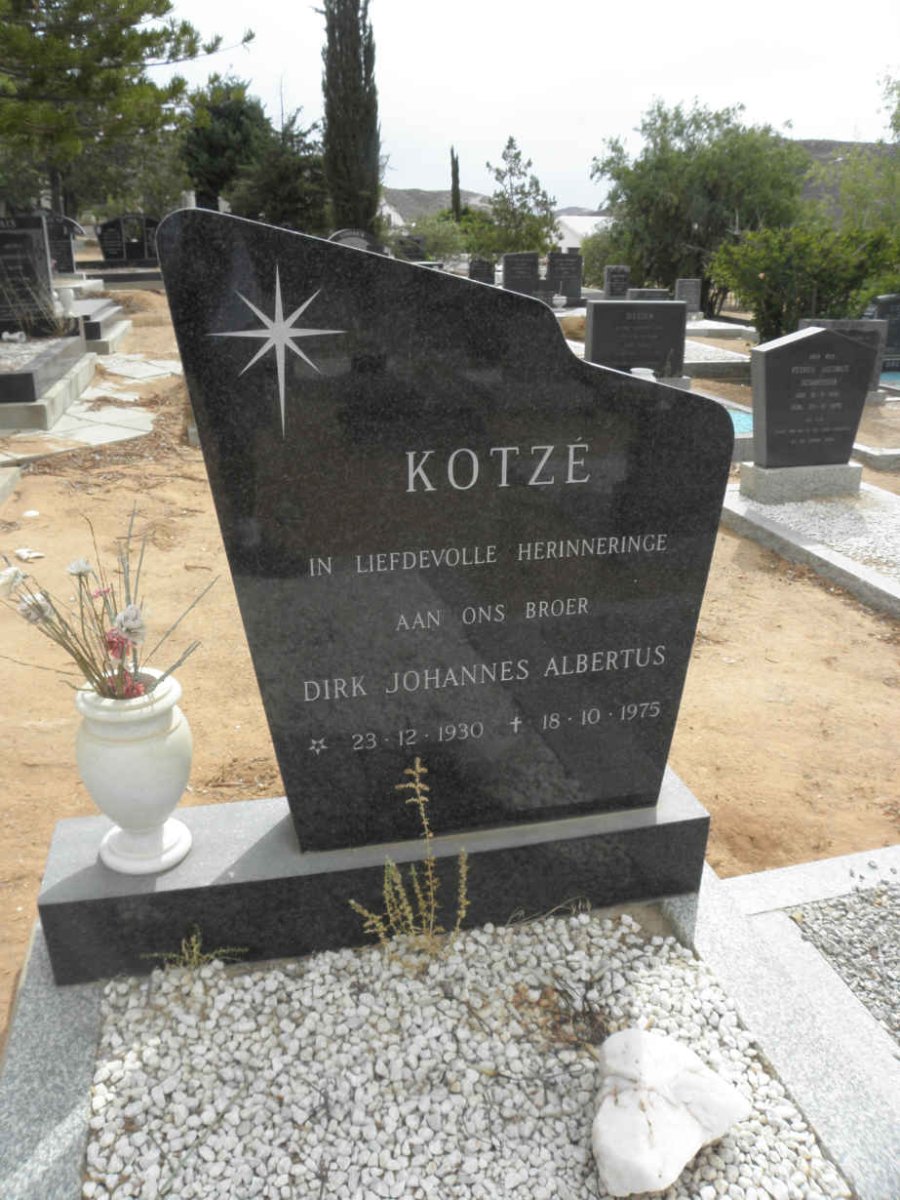 KOTZE Dirk Johannes Albertus 1930-1975
