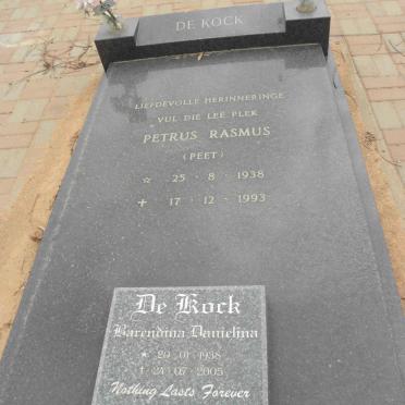 KOCK Petrus Rasmus, de 1938-1993 &amp; Barendina Danielina 1938-2005