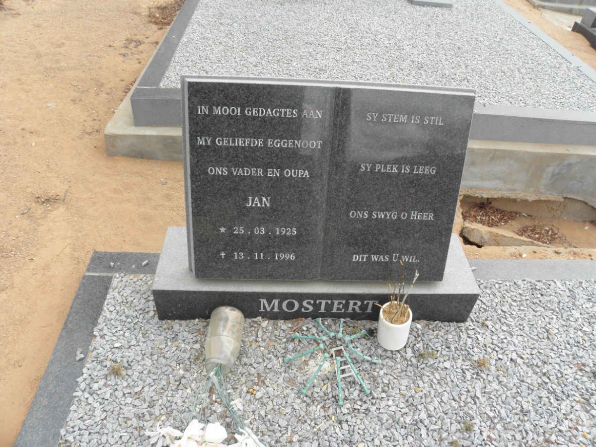 MOSTERT Jan 1925-1996