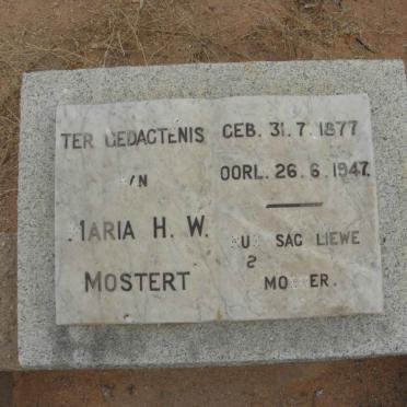 MOSTERT Maria H.W. 1877-1947
