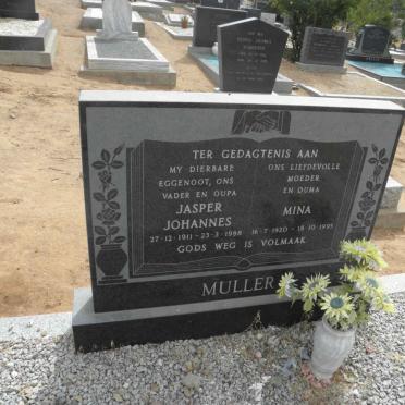MULLER Jasper Johannes 1911-1988 &amp; Mina 1920-1993