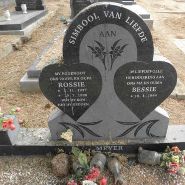 MEYER Rossie 1937-1998 &amp; Bessie 1944-