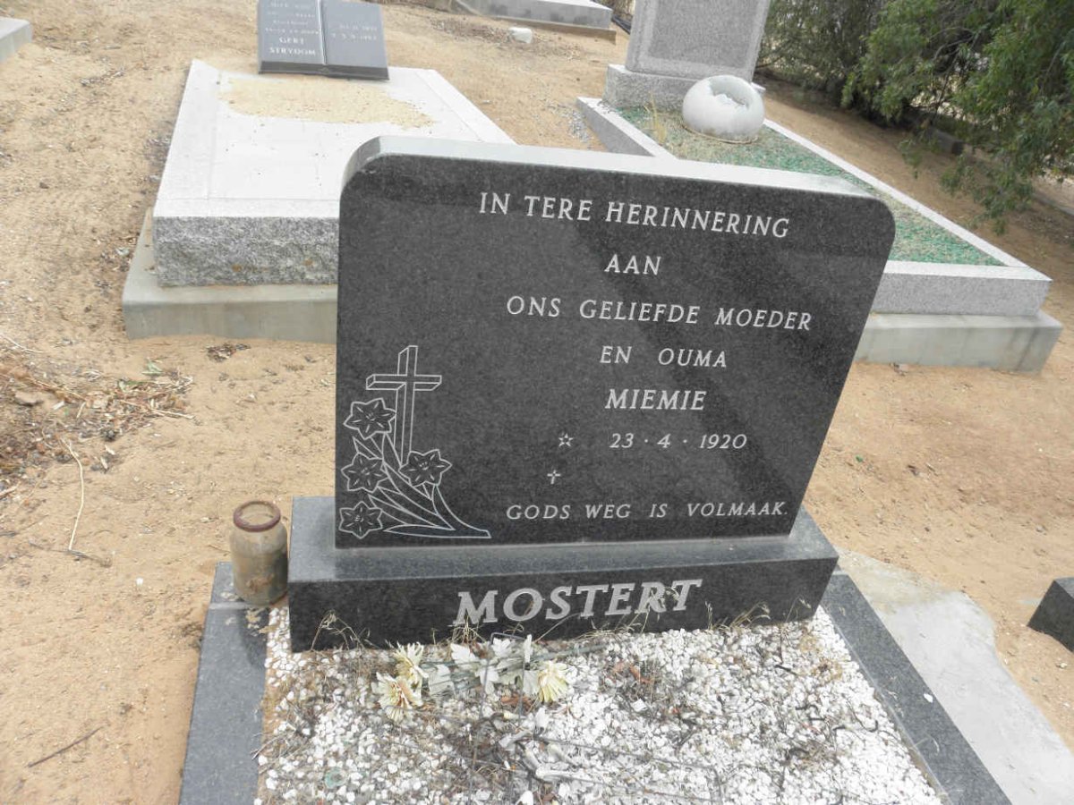 MOSTERT Miemie 1920-