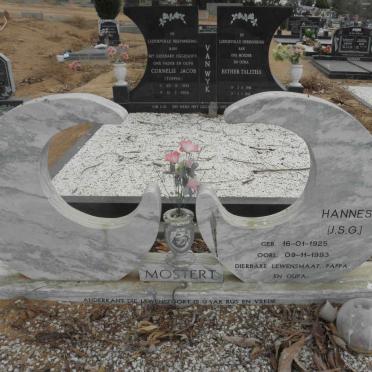 MOSTERT J.S.G. 1925-1993