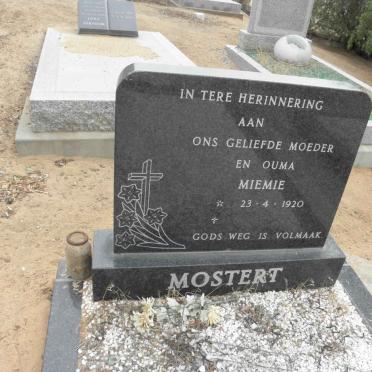 MOSTERT Miemie 1920-