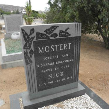 MOSTERT Nick 1917-1978