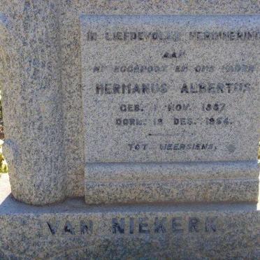 NIEKERK Hermanus Albertus, van 1887-1954