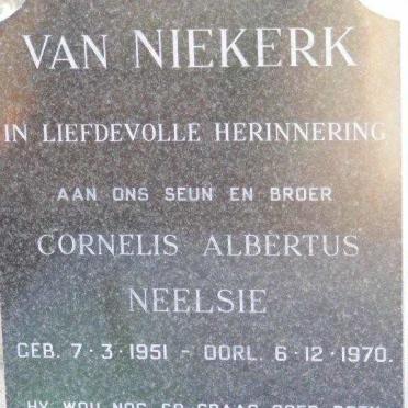 NIEKERK Cornelis Albertus Neelsie, van 1951-1970