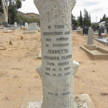 OLIVIER Jeanetta Johanna nee GENIS 1909-1952