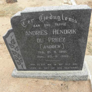 PREEZ Andries Hendrik, du 1991-1962