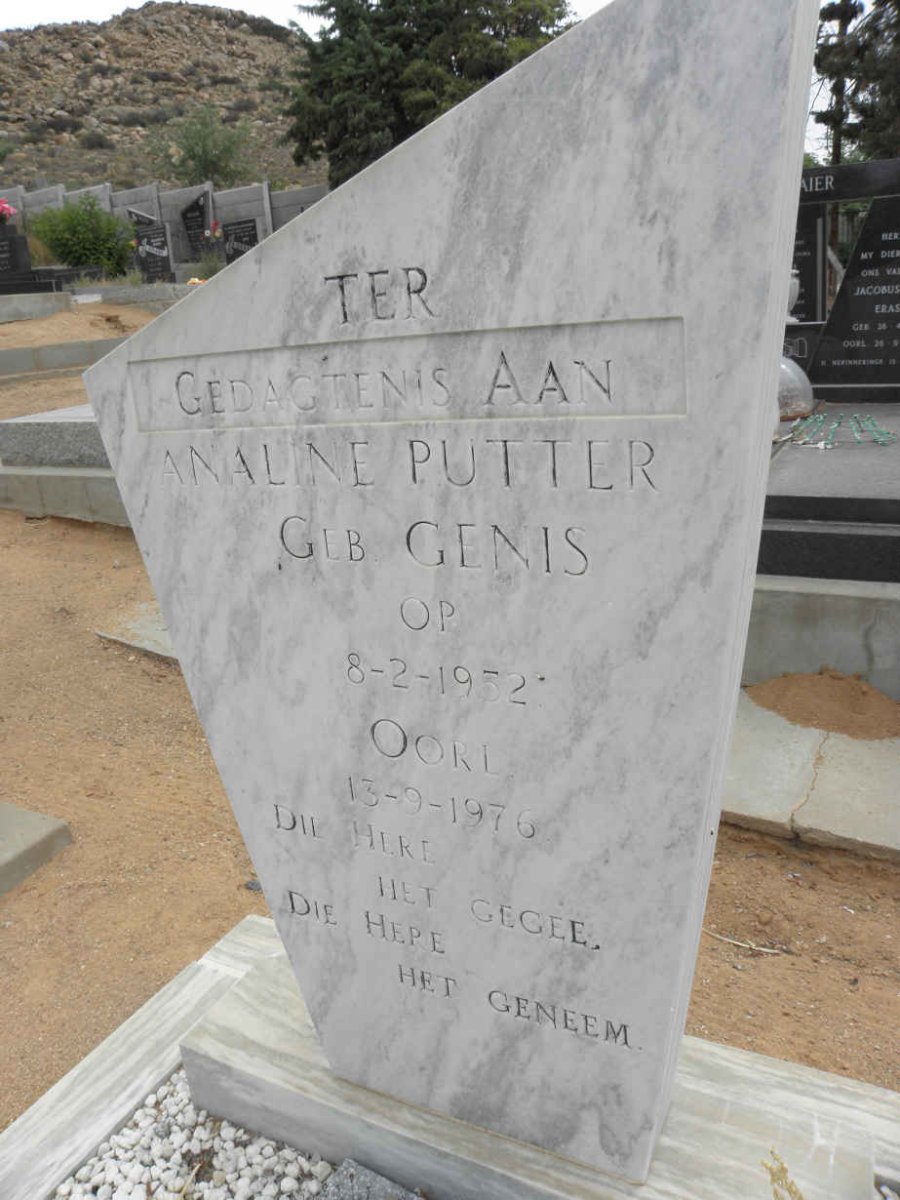 PUTTER Analine nee GENIS 1932-1976