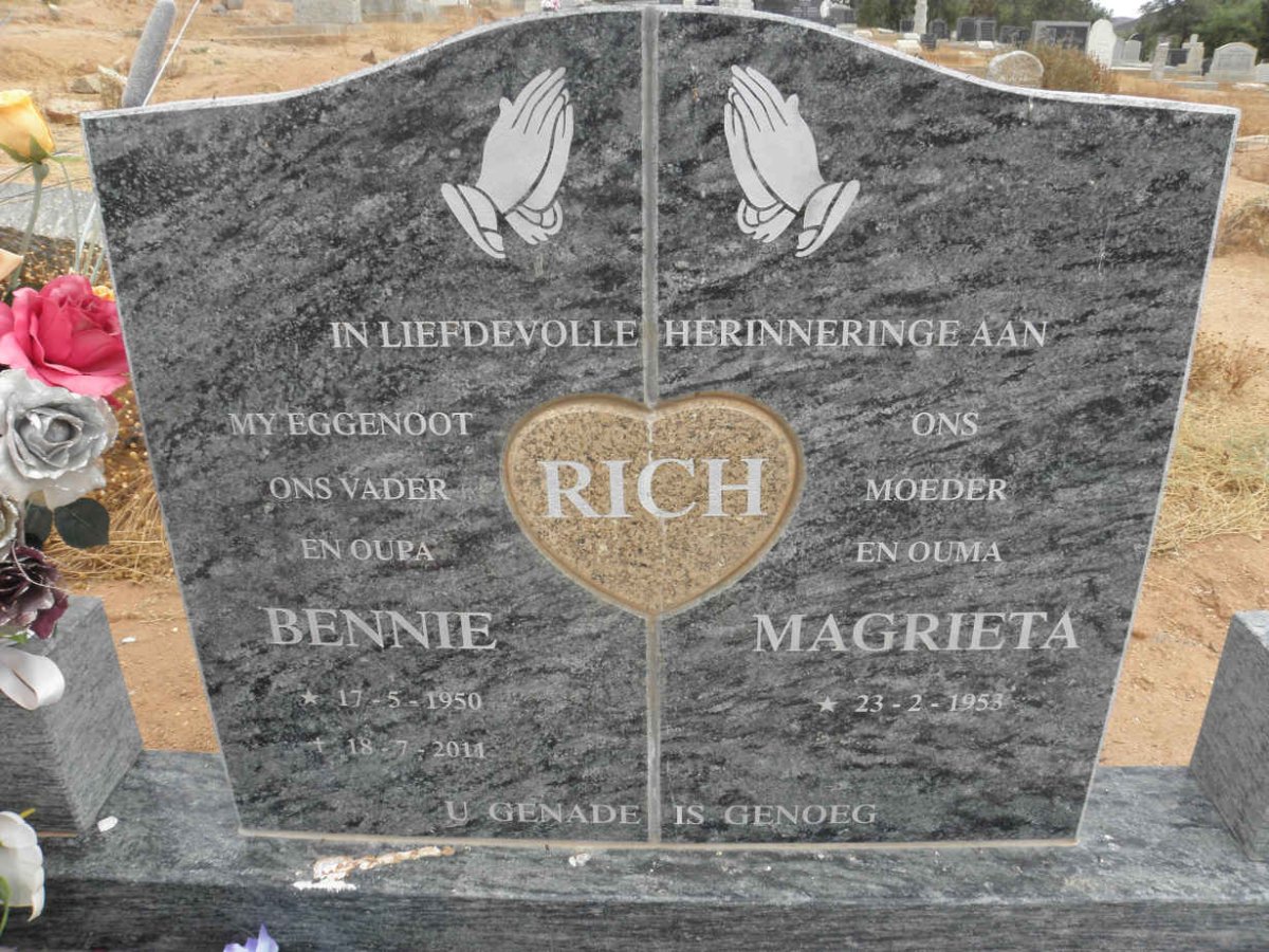 RICH Bennie 1950-2011 &amp; Magrieta 1953