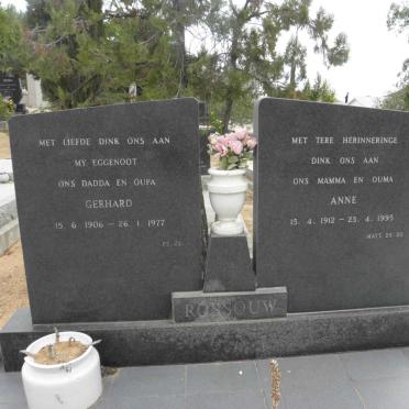 ROSSOUW Gerhard 1906-1977 &amp; Anne 1912-1995