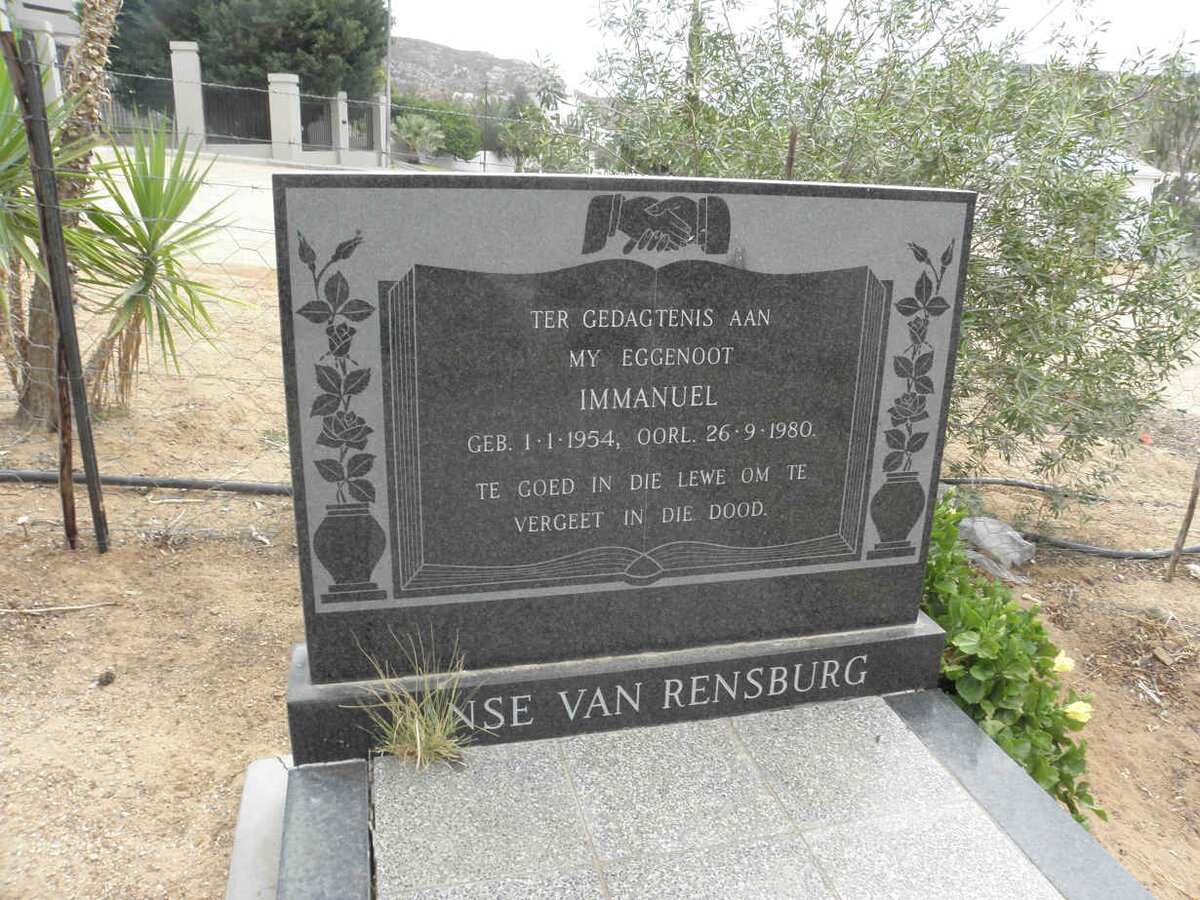 RENSBURG Immanual, Janse van 1954-1980