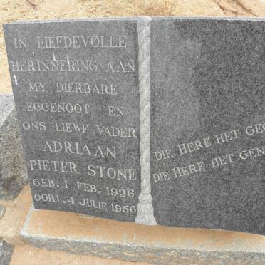 STONE Adriaan Pieter 1926-1956