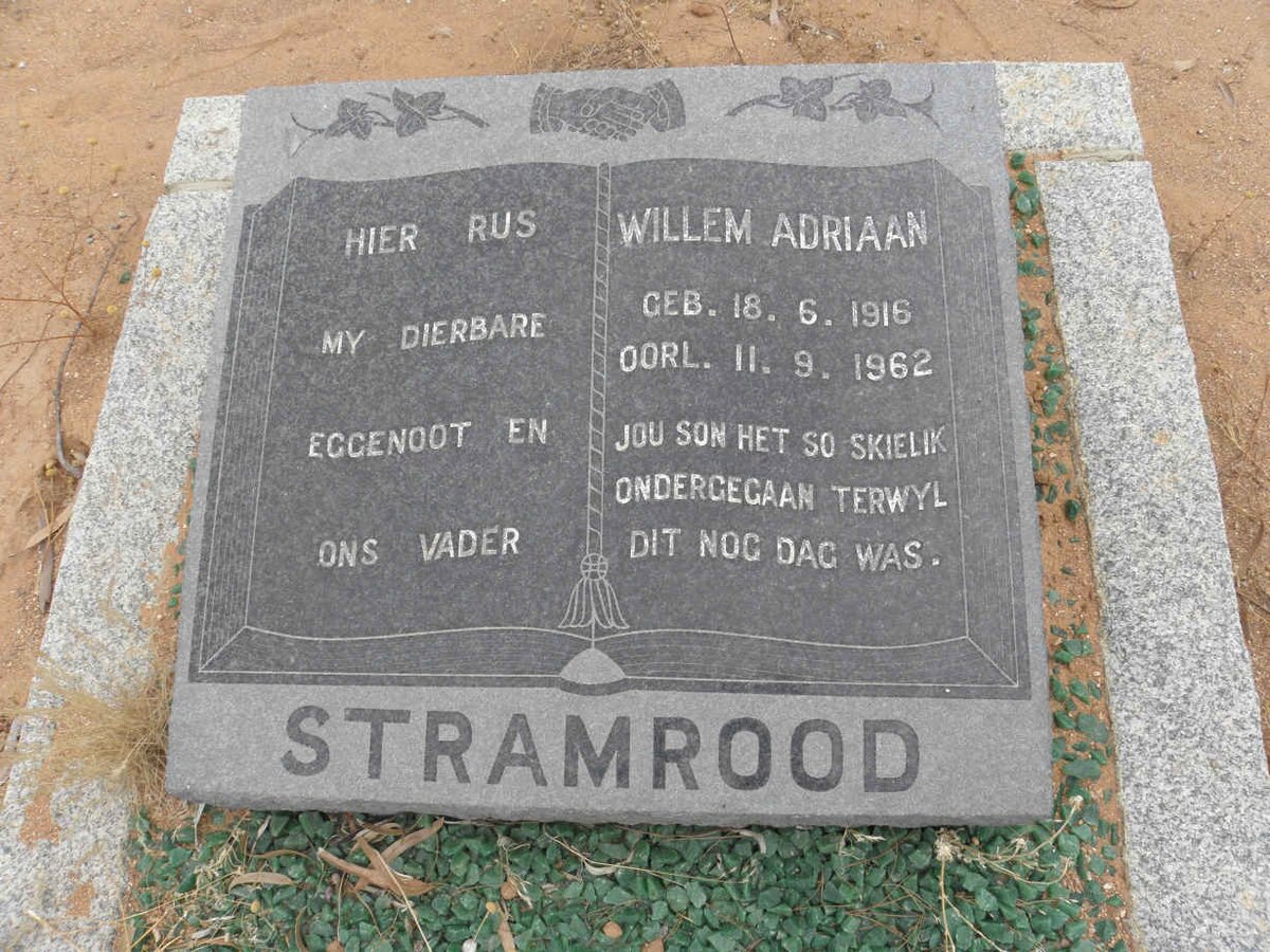 STRAMROOD Willem Adriaan 1916-1962