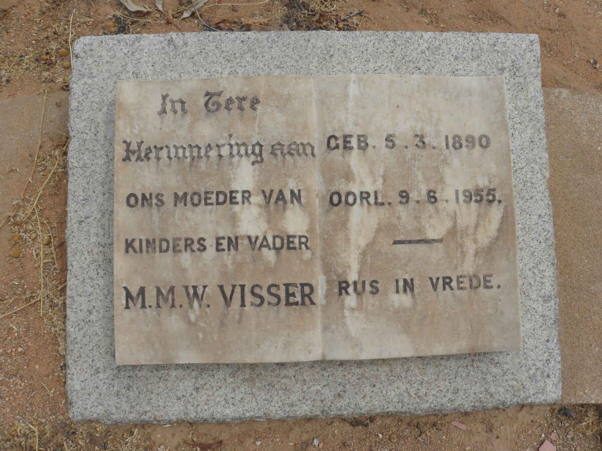 VISSER M.M.W. 1890-1955