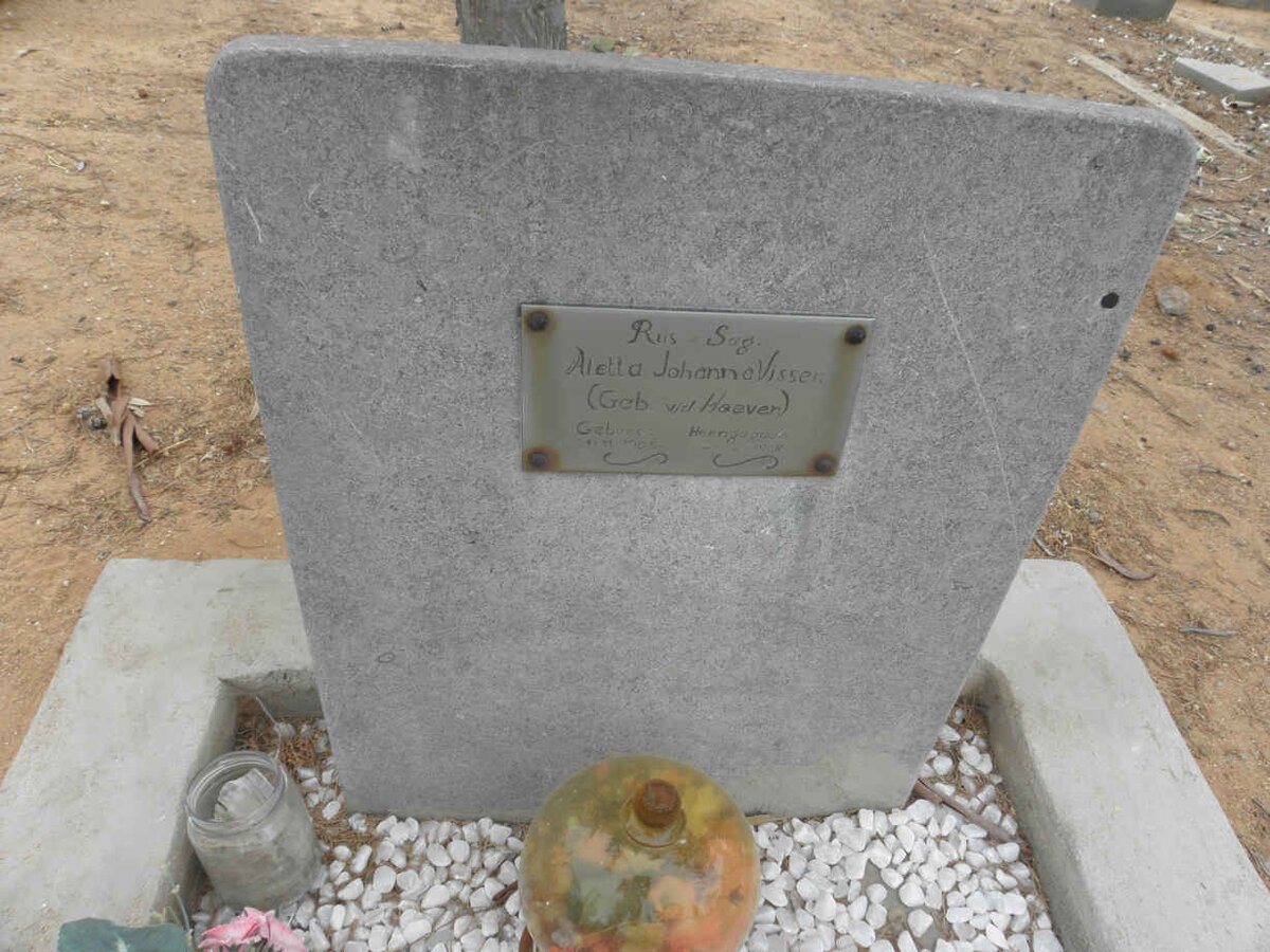 VISSER Aletta Johanna VAN DEN HEEVER 